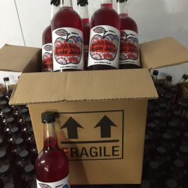 six 750ml bottles of Beautifully Beetroot apple juice